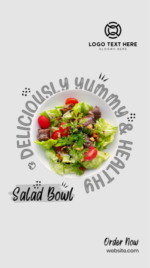 Vegan Salad Bowl Facebook story Image Preview