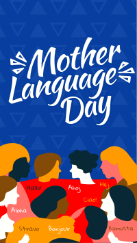 Abstract International Mother Language Day TikTok Video Design