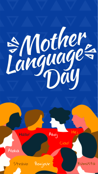 Abstract International Mother Language Day TikTok video Image Preview