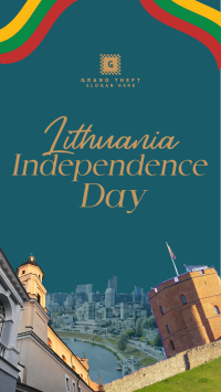 Rustic Lithuanian Independence Day Instagram Story Design