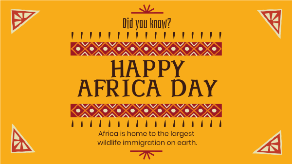 Decorative Africa Day Facebook Event Cover Design Image Preview