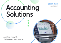 Business Accounting Solutions Postcard Design