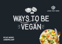 Vegan Food Adventure Postcard Design