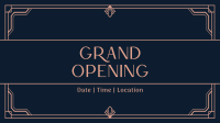 Grand Opening Art Deco Facebook Event Cover Design