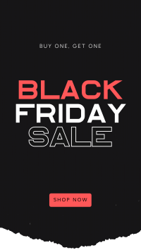 Black Friday Paper Cut Facebook Story Design