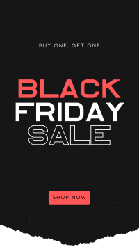 Black Friday Paper Cut Facebook story Image Preview