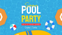 Summer Pool Party Facebook Event Cover Design
