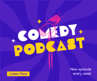 Comedy Podcast Facebook Post Design