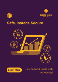 Secure Cryptocurrency Exchange Poster Design