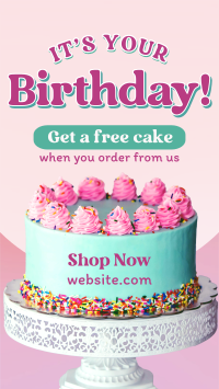 Birthday Cake Promo TikTok Video Design