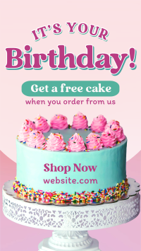 Birthday Cake Promo TikTok Video Image Preview