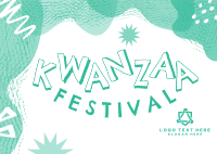 Kwanzaa Festival Greeting Postcard Design