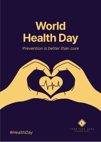 Health Day Hands Poster Design