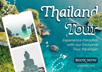 Thailand Tour Package Postcard Design