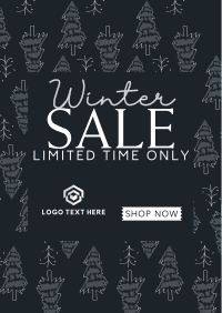 Winter Pines Sale Poster Design