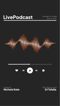 Live Podcast Wave Instagram Story Design
