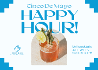 Cinco De Mayo Happy Hour Postcard Image Preview