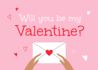 Romantic Valentine Postcard Image Preview