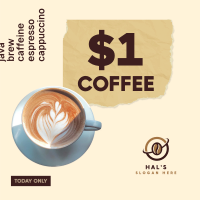 $1 Coffee Cup Instagram Post Image Preview