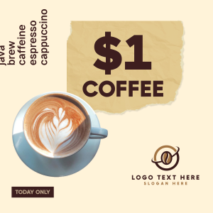 $1 Coffee Cup Instagram post Image Preview