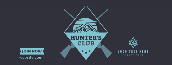 Hunters Club Facebook Cover Design Image Preview