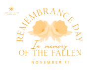Day of Remembrance Postcard Image Preview