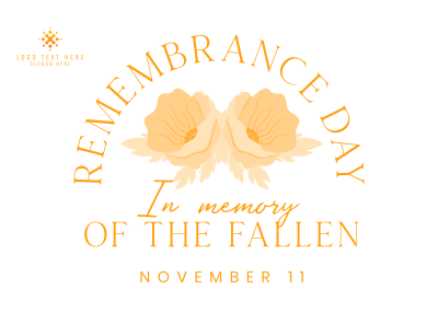 Day of Remembrance Postcard Image Preview