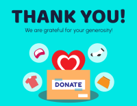 Giving Tuesday Charity Event Thank You Card Design