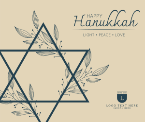 Floral Hanukkah Star Facebook post Image Preview
