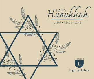 Floral Hanukkah Star Facebook post