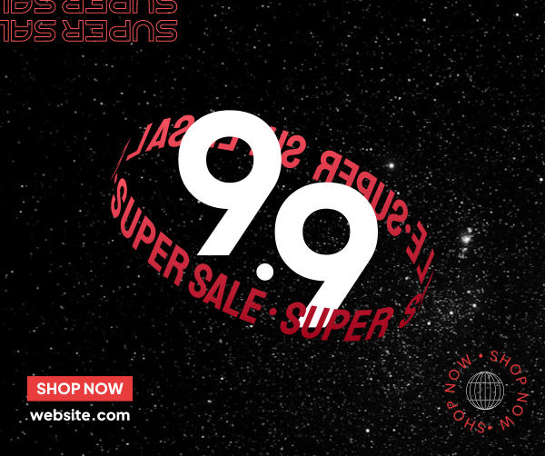 9.9 Super Sale Facebook Post Design Image Preview