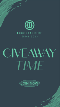Giveaway Time Announcement YouTube Short Design