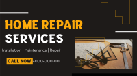 Simple Home Repair Service Facebook Event Cover Design