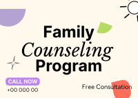 Family Counseling Postcard Image Preview