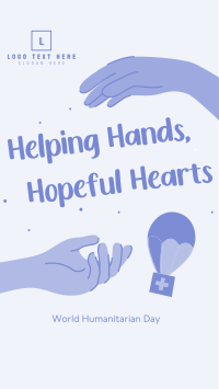 Helping Hands Humanitarian Day Instagram Reel Design