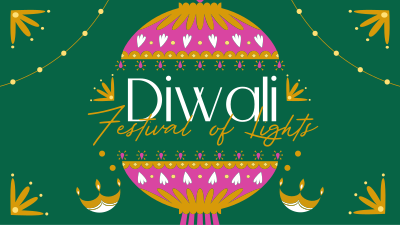 Diwali Festival Celebration Facebook event cover Image Preview