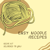 Raw Noodles Illustration Instagram Post Design