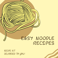 Raw Noodles Illustration Instagram Post Preview