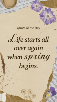 Scrapbook Spring Quote TikTok Video Preview