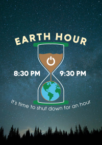 Earth Hour Glass Flyer Image Preview