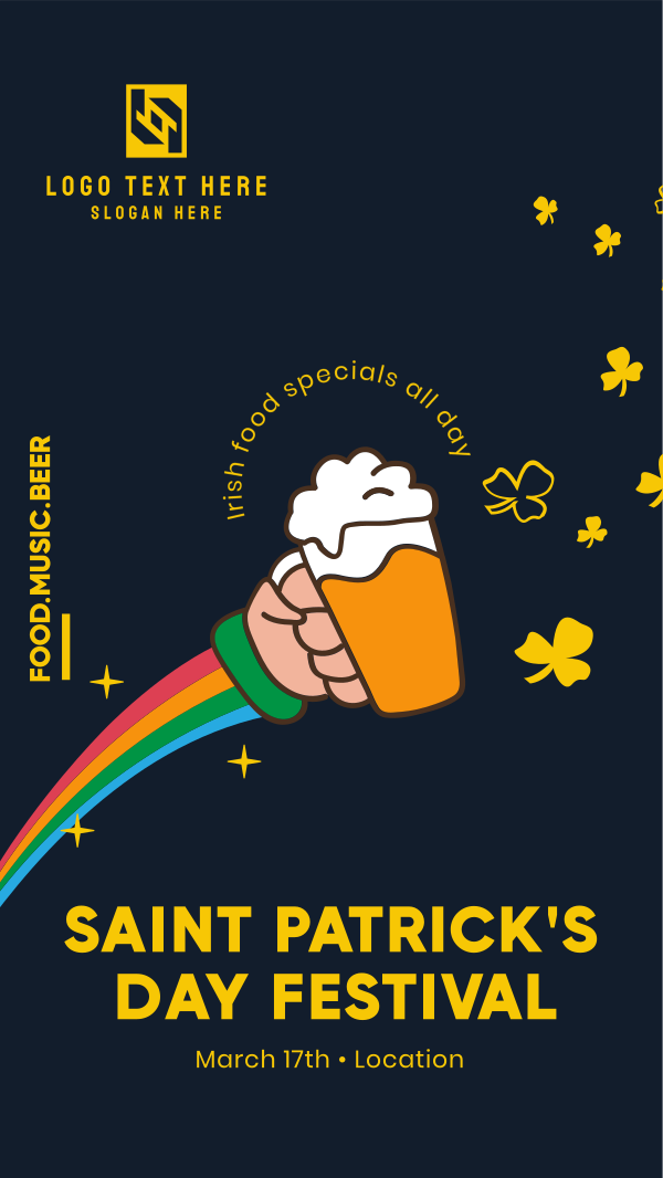 Saint Patrick's Fest Instagram Story Design Image Preview