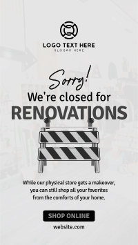 Closed for Renovations Facebook story Image Preview