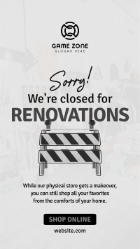 Closed for Renovations Facebook Story Design