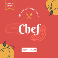 Restaurant Chef Recruitment Instagram Post Design