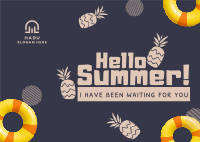 Hello Summer Postcard Image Preview