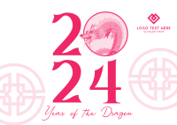 Dragon New Year Postcard Design