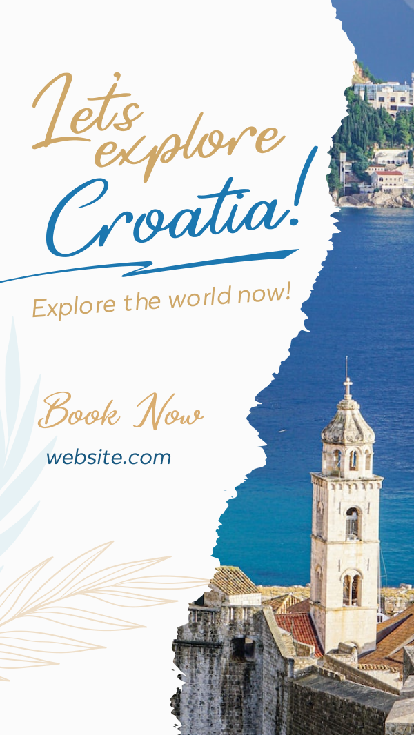 Beautiful Places In Croatia Facebook Story Design