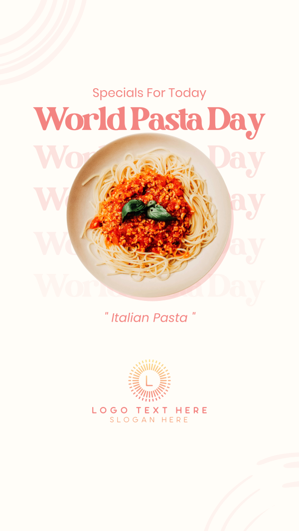 Pasta For Italy Instagram Story Design Image Preview