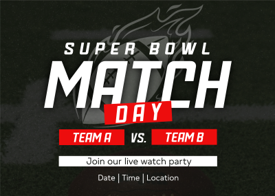 Superbowl Match Day Postcard Image Preview