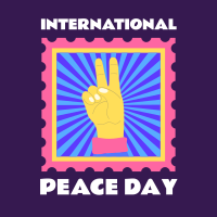 Peace Day Stamp Linkedin Post Design